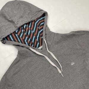 Quiksilver Hoodie Sweatshirt Men's S Pullover Skate Surf Logo Cotton Light